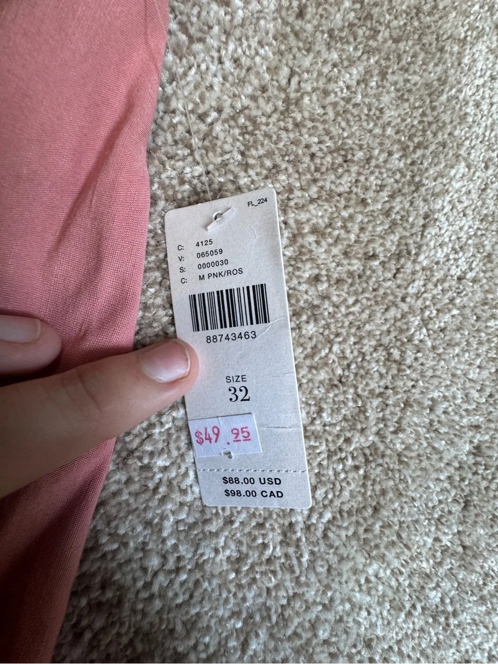 NWT Anthropologie Maeve Colette Pink Linen Blend Utility Shorts Size 32